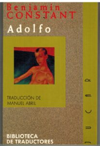 Portada ADOLFO - BENJAMIN CONSTANT - JUCAR