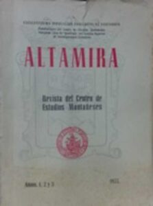 Portada ALTAMIRA.REVISTA DEL CENTRO DE ESTUDIOS MONTAÑESES NUMS 12 Y 3 - EXCELENTISIMA DIPUTACION PROVINCIAL DE SANTANDER - IMPRENTA PROVINCIAL DE SANTANDER