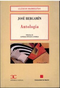 Portada ANTOLOGIA - JOSE BERGAMIN - CASTALIA