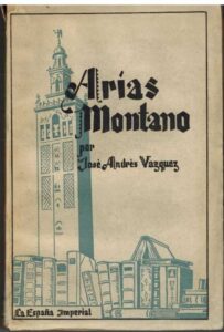 Portada ARIAS MONTANO - JOSE ANDRES VAZQUEZ - BIBLIOTECA NUEVA