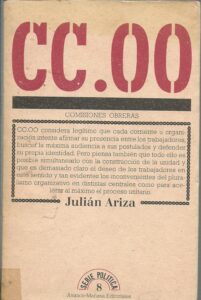 Portada CC.OO. COMISIONES OBRERAS - JULIAN ARIZA - AVANCE