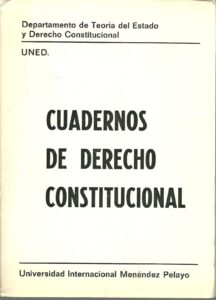 Portada CUADERNOS DE DERECHO CONSTITUCIONAL - VVAA - UNIVERSIDAD INTERNACIONAL MENENDEZ PELAYO