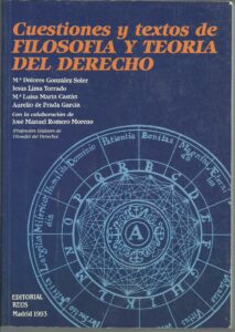 Portada CUESTIONES Y TEXTOS DE FILOSOFIA Y TEORIA DEL DERECHO - VARIOS AUTORES - REUS