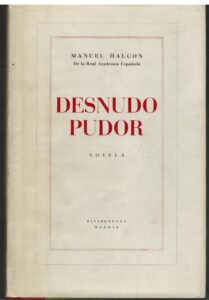 Portada DESNUDO PUDOR - MANUEL HALCON - RIVADENEYRA