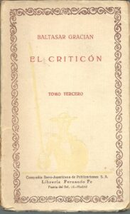 Portada EL CRITICON TOMO III - BALTASAR GRACIAN - IBEROAMERICANA DE PUBLICACIONES