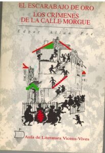 Portada EL ESCARABAJO DE ORO  LOS CRIMENES DE LA CALLE MORGUE - EDGAR ALLAN POE - VICENS VIVES