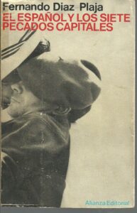 Portada EL ESPAÑOL Y LOS SIETE PECADOS CAPITALES - FERNANDO DIAZ PLAJA - ALIANZA