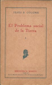 Portada EL PROBLEMA SOCIAL DE LA TIERRA I - JESUS R. COLOMA - MARVA