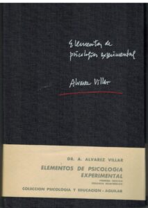 Portada ELEMENTOS DE PSICOLOGIA EXPERIMENTAL - ALVAREZ VILLAR - AGUILAR
