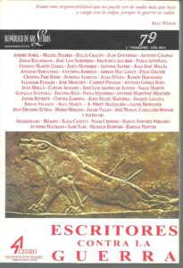 Portada ESCRITORES CONTRA LA GUERRA - VARIOS AUTORES - REPUBLICA DE LAS LETRAS