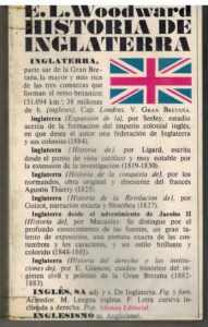 Portada HISTORIA DE INGLATERRA - E. L. WOODWARD - ALIANZA