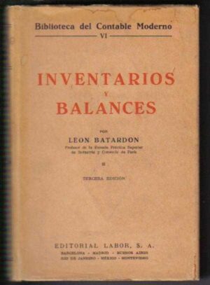 Portada INVENTARIO Y BALANCES - LEON BATARDON - LABOR