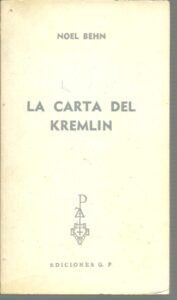 Portada LA CARTA DEL KREMLIN - NOEL BEHN - PLAZA Y JANES