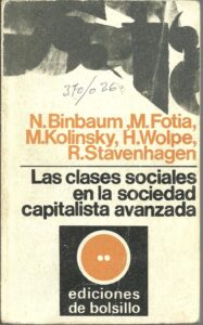 Portada LAS CLASES SOCIALES EN LA SOCIEDAD CAPITALISTA AVANZADA - VARIOS  AUTORES - PENINSULA