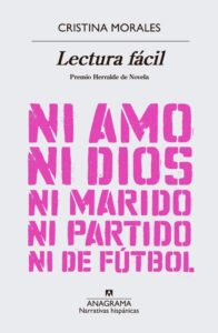 Portada LECTURA FACIL - MORALES CRISTINA - ANAGRAMA
