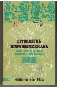 Portada LITERATURA HISPANOAMARICANA - GUILLERMO DIAZ PLAJA - NOVELAS Y CUENTOS