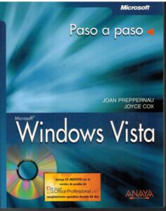 Portada MICROSOFT WINDOWS VISTA. PASO A PASO - JOAN PREPPERNAU / JOYCE COX - ANAYA MULTIMEDIA