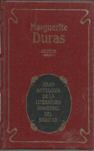 Portada OUTSIDE - MARGUERITE DURAS - PLAZA Y JANES