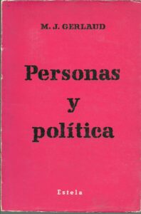 Portada PERSONAS Y POLITICA - M J GERLAUD - ESTELA