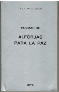 Portada POEMAS DE ALFORJAS PARA LA PAZ - VVAA - A L A DE ALCORCON