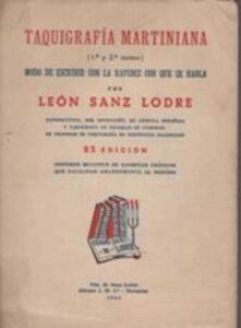 Portada TAQUIGRAFIA MARTINIANA - LEON SANZ LODRE - ZARAGOZA