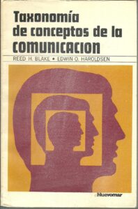 Portada TAXONOMIA DE CONCEPTOS DE LA COMUNICACION - REED H.BLAKEEDWIN O. HAROLDSEN - NUEVOMAR