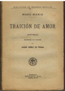 Portada TRAICION DE AMOR - MARC MARIO - RAMON SOPENA