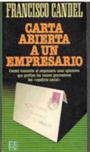 Portada CARTA ABIERTA A UN EMPRESARIO - FRANCISCO CANDEL - PLAZA Y JANES