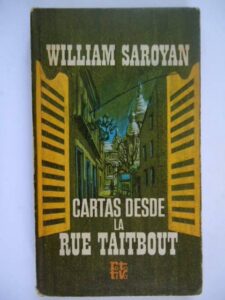 Portada CARTAS DESDE LA RUE TAITBOUT - WILLIAM SAROYAN - PLAZA Y JANES