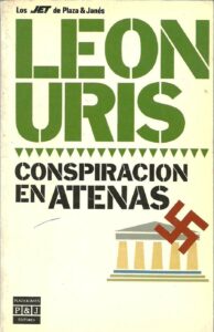 Portada CONSPIRACION EN ATENAS - LEON URIS - PLAZA Y JANES