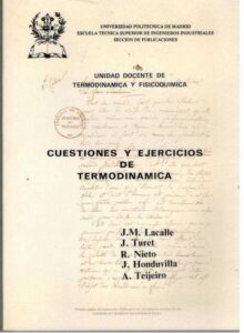 Portada CUESTIONES Y EJERCICIOS DE TERMODINAMICA - VVAA - UNIVERSIDAD POLITECNICA DE MADRID