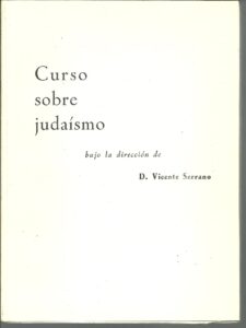Portada CURSO SOBRE JUDAISMO - VICENTE SERRANO -