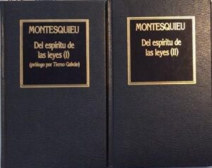 Portada DEL ESPIRITU DE LAS LEYES TOMO I / II - MONTESQUIEU - ORBIS