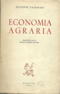 Portada ECONOMIA AGRARIA - GUISEPPE TASSINARI -
