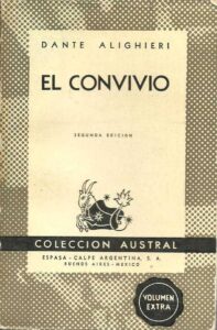 Portada EL CONVIVIO - DANTE ALIGHIERI - ESPASA CALPE