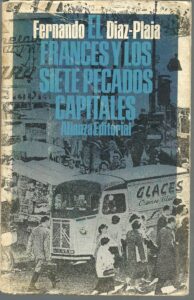 Portada EL FRANCES Y LOS SIETE PECADOS CAPITALES - FERNANDO DIAZ PLAJA - ALIANZA