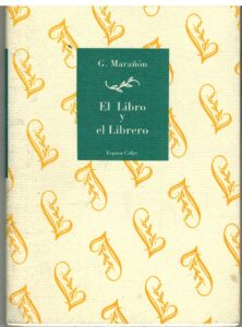Portada EL LIBRO Y EL LIBRERO - G MARAÑON - ESPASA CALPE