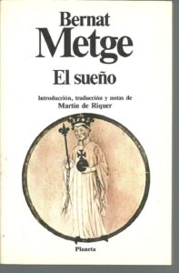 Portada EL SUEÑO - BERNAT METGE - PLANETA