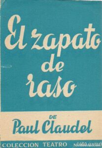 Portada EL ZAPATO DE RASO - PAUL CLAUDEL - ESPASA CALPE