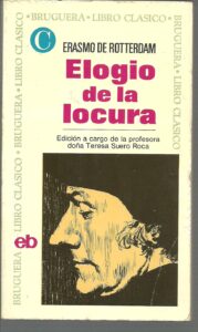 Portada ELOGIO DE LA LOCURA - ERASMO DE ROTTERDAM - BRUGUERA