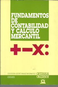 Portada FUNDAMENTO DE CONTABILIDAD Y CALCULO MERCANTIL - ANONIMO - EDITEX