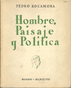 Portada HOMBRE PAISAJE Y POLITICA - PEDRO ROCAMORA -