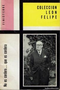 Portada NO ES CORDERO QUE ES CORDERA - LEON FELIPE - FINISTERRE