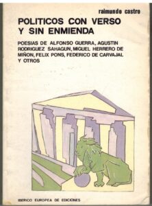 Portada POLITICOS CON VERSO Y SIN ENMIENDA - VVAA - IBERICO EUROPEA DE EDICIONES