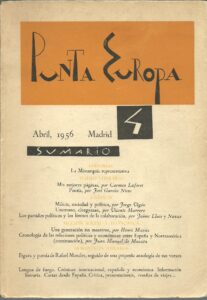 Portada PUNTA EUROPA ABRIL 1956 - VICENTE MARRERO -