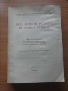 Portada REAL SOCIEDAD ESPAÑOLA DE HISTORIA NATURAL - EDUARDO HERNANDEZ PACHECO -
