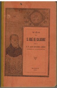 Portada VIDA DE S JOSE DE CALASANZ - R P JUAN CAYETANO LOSADA -