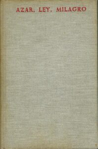 Portada AZAR LEY MILAGRO. INTRODUCCION CIENTIFICA AL ESTUDIO DEL MILAGRO - JOSE MARIA  RIAZA MORALES - CATOLICA
