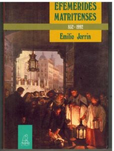 Portada EFEMERIDES MATRITENSES - EMILIO JORRIN - EL AVAPIES