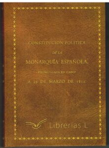 Portada CONSTITUCION POLITICA DE LA MONARQUIA ESPAÑOLA - - - LIBRERIAS L